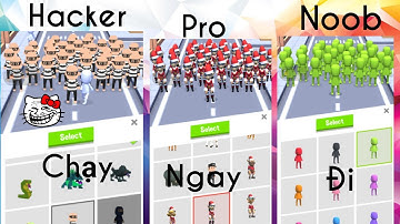 NOOB vs PRO vs HACKER - Crowd City (MADE IN MOON KID.TV)