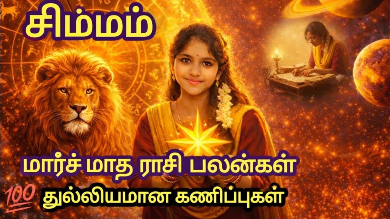 சிம்மம்:மார்ச் மாத ராசிபலன்கள்.100%துல்லியமான கணிப்புகள்..♥️ #ராசிபலன்#rasipalan2026#viralvideos