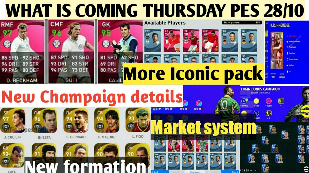 What is coming tomorrow Thursday Pes2021(28/10)|Pes latest update details|latest news|Smash intro