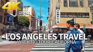 LOS ANGELES TRAVEL  USA, WALKING TOUR (1 HOUR 30 MINUTES), 4K(60FPS)  UHD