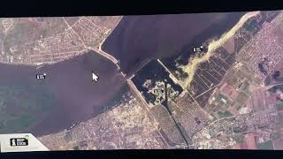 Прорыв Каховской дамбы - спутниковые снимки обмелевшего водозабора Крымского канала