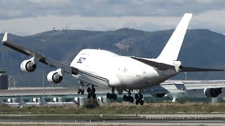 [4K] CAUTION WINDSHEAR !!! AWESOME LATE GO AROUND - Ruby Star 747-412 BCF - Barcelona El Prat