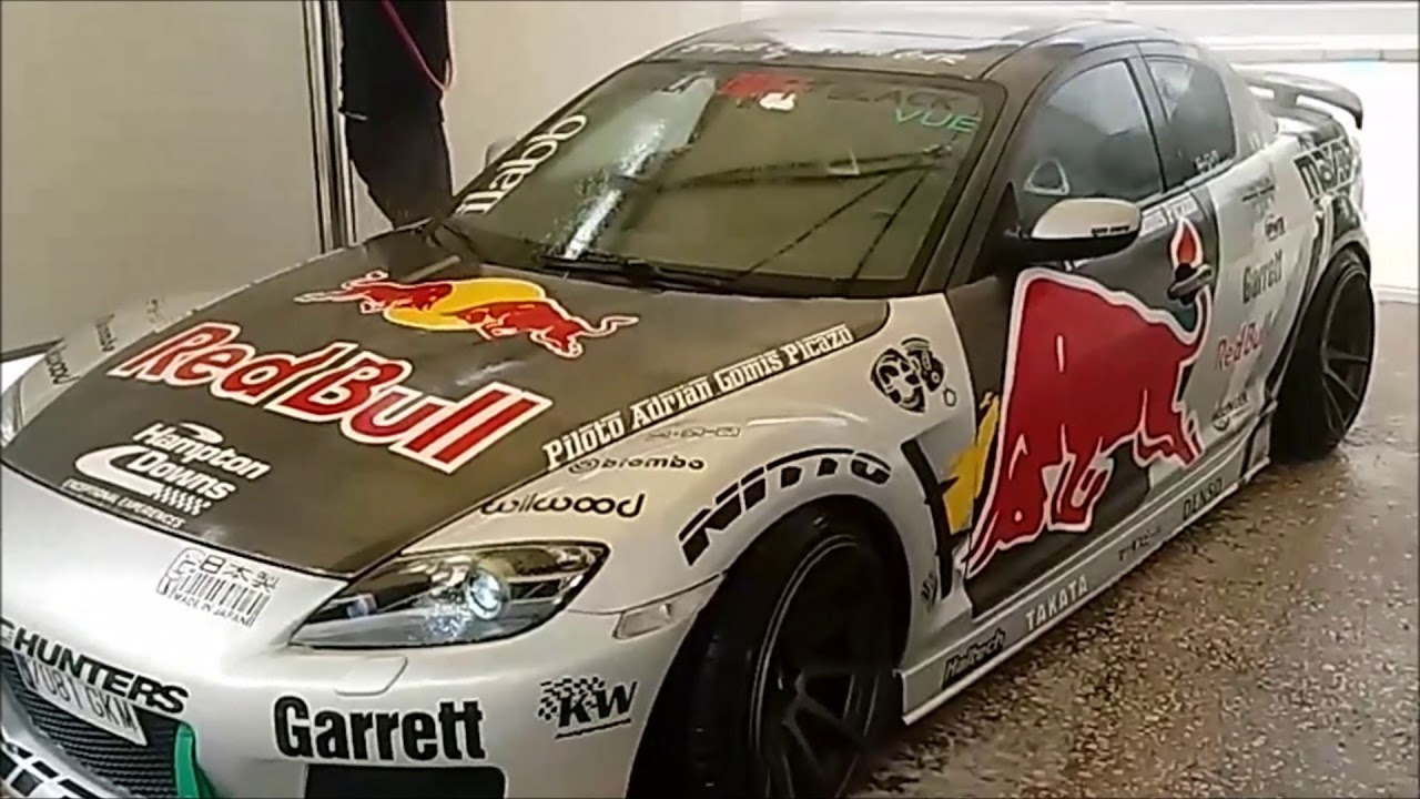 Red Bull Rx8 Mad mike RX8 Red Bull Drift - Rotary Garage - YouTube