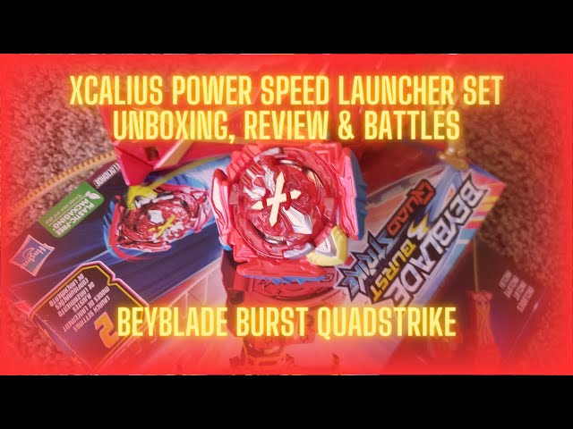 Beyblade Burst QuadStrike Xcalius Power Speed Launcher Pack, With