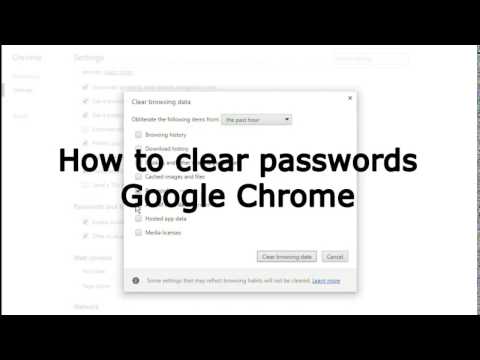How to clear passwords Google Chrome