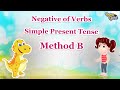 Negative of Verbs | Simple Present Tense - Method B | Roving Genius