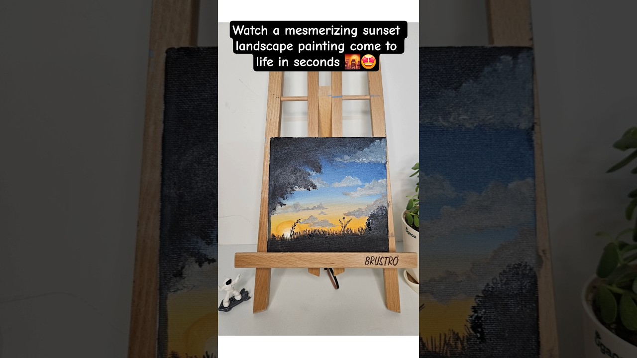 Sunset Landscape Painting | Timelapse Art 
