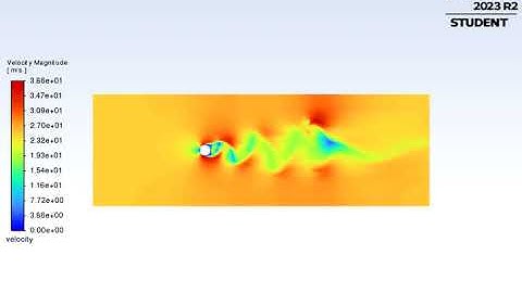 Steady State velocity animation for Raynolds number - 1000