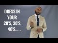 How To Dress For Your Age/How Men Should Dress In Their 20's,30's, 40's and beyond..