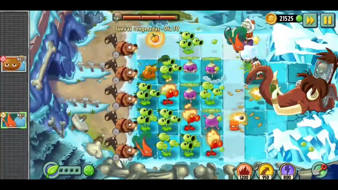 plantas vs zombie 2. las cuevas congeladas - YouTube