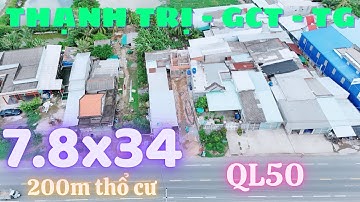 MS631 ( ĐÃ BÁN ) Bán nhà cấp 4 mặt tiền Quốc lộ 50 xã Thạnh Trị huyện Gò Công Tây TG