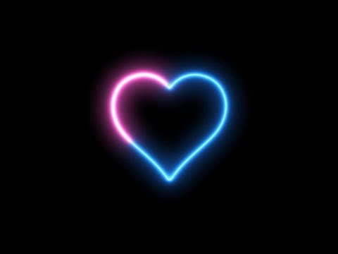 Neon heart effect||black screen. - YouTube