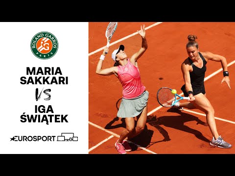 Maria Sakkari v Iga Świątek | 2021 Roland Garros | Quarter-Final Highlights | Tennis | Eurosport