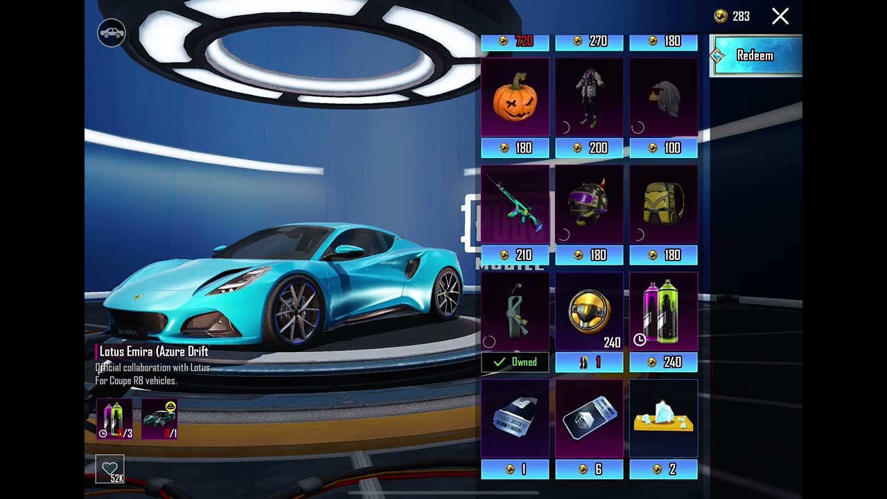 I spent 6000+ UC to got LOTUS car and Please subscribe my Channel 