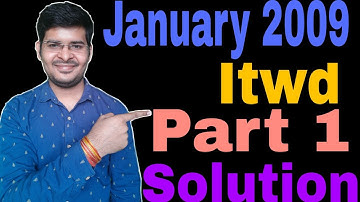 January 2009 Itwd Part -1 Solution