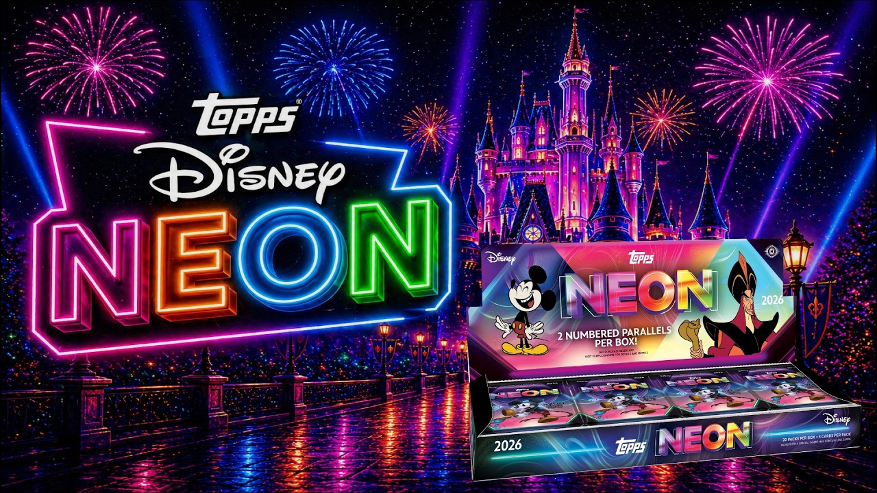 NEW DISNEY! | 2026 Topps Disney Neon Hobby Box Rip - YouTube