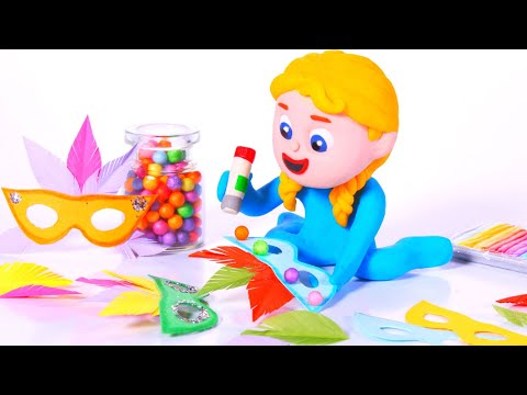 How To Make Fancy Masks ★ Stop Motion Cartoons