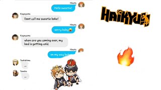 Haikyuu texts - Hinata and Kageyama Did WHAT(READ DESC)