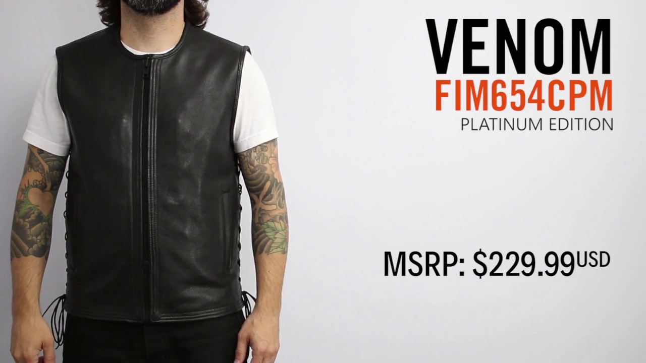 Venom - Men's Leather Motorcycle Vest