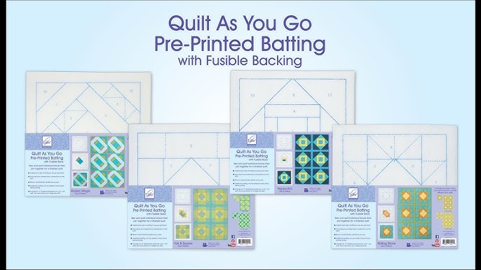 Quilt As You Go, Pre-Printed Cotton Batting 