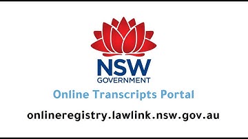 Online Transcript Portal Overview