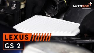 How to replace Air filters on LEXUS GS (UZS161, JZS160) - video tutorial