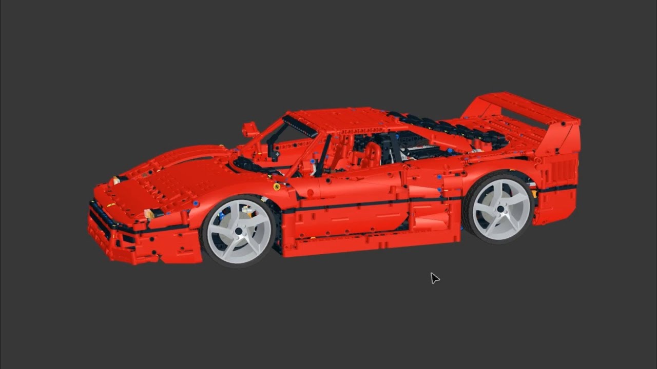 Improved Ferrari F40 1:8 - LEGO Technic MOC - YouTube