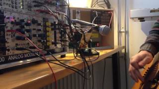 Experimenting with contact microphone on Mutable Instruments Rings