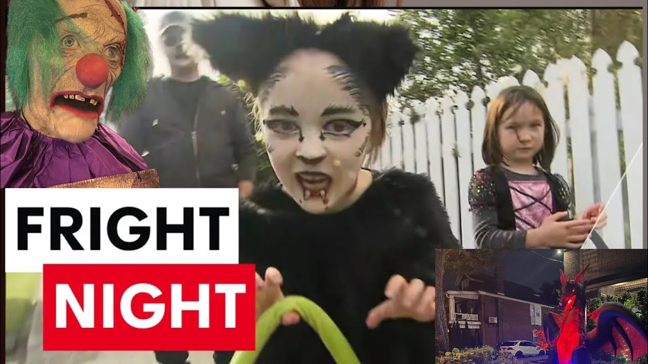 Toronto Halloween Trick or Treat walk Rich neighborhood - YouTube