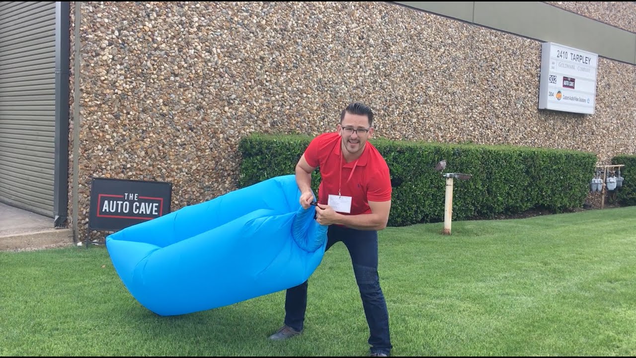Introducing: My Big Bag of Air! (Lazy Fast Inflatable Air Bag Sofa) -  YouTube