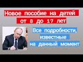 Новое пособие от 8 до 17 лет. Что известно на данный момент. Подробности