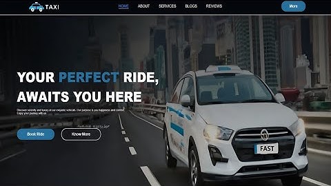 Create Taxi Booking Website Using HTML CSS |Fast Code