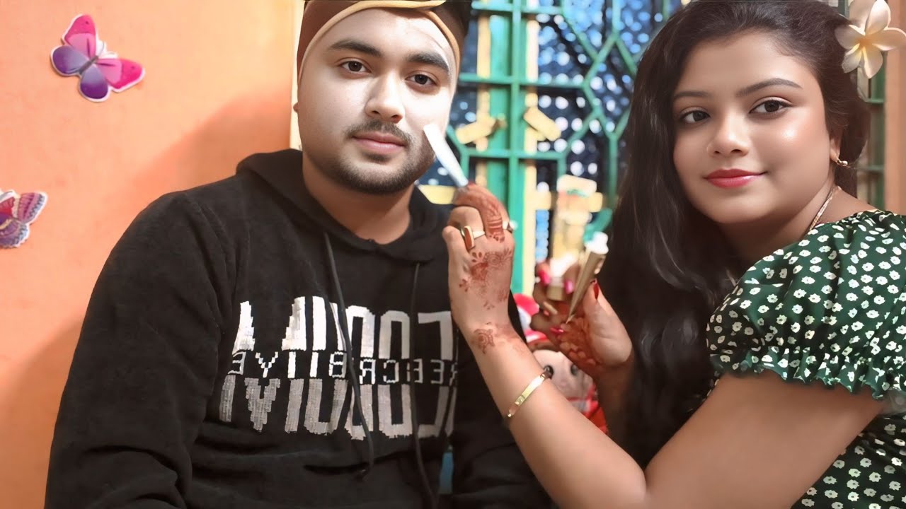 Asmr my wife doing my skin care