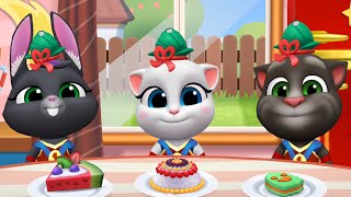 My Talking Tom Friends - Space Decoration &amp; Food Reactions - Basketball Uniform Dress up Games