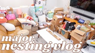 turning my makeup room into a baby nursery *part 3* nesting vlog 🤍