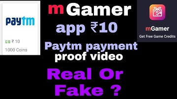 mgamer app Paytm Live payment proof video | ₹10 paytm money #mgamer