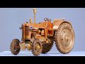 How to make Tractor Zetor 25 (1946) Out of Wood | ASMR Woodworking