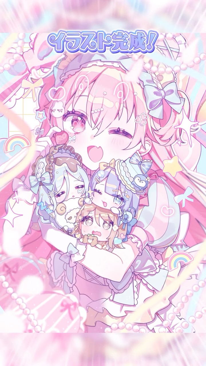 Project Sekai] I tried drawing a sweet Lolita Momojan
