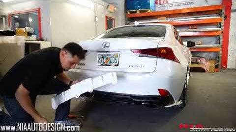 lexus is fsport rear NIA diffuser with brake light  installation.