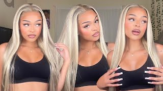 HD LACE Blonde Balayage Wig Install | Ashimary Hair