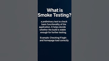 Smoke Testing Explained in 5 Seconds! 🔥 #QA #shorts