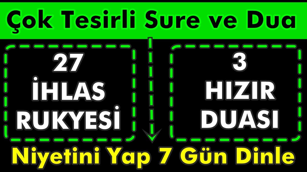 İHLAS SURESİ ve HIZIR DUASI DİNLE Dualar Hazinesi - YouTube