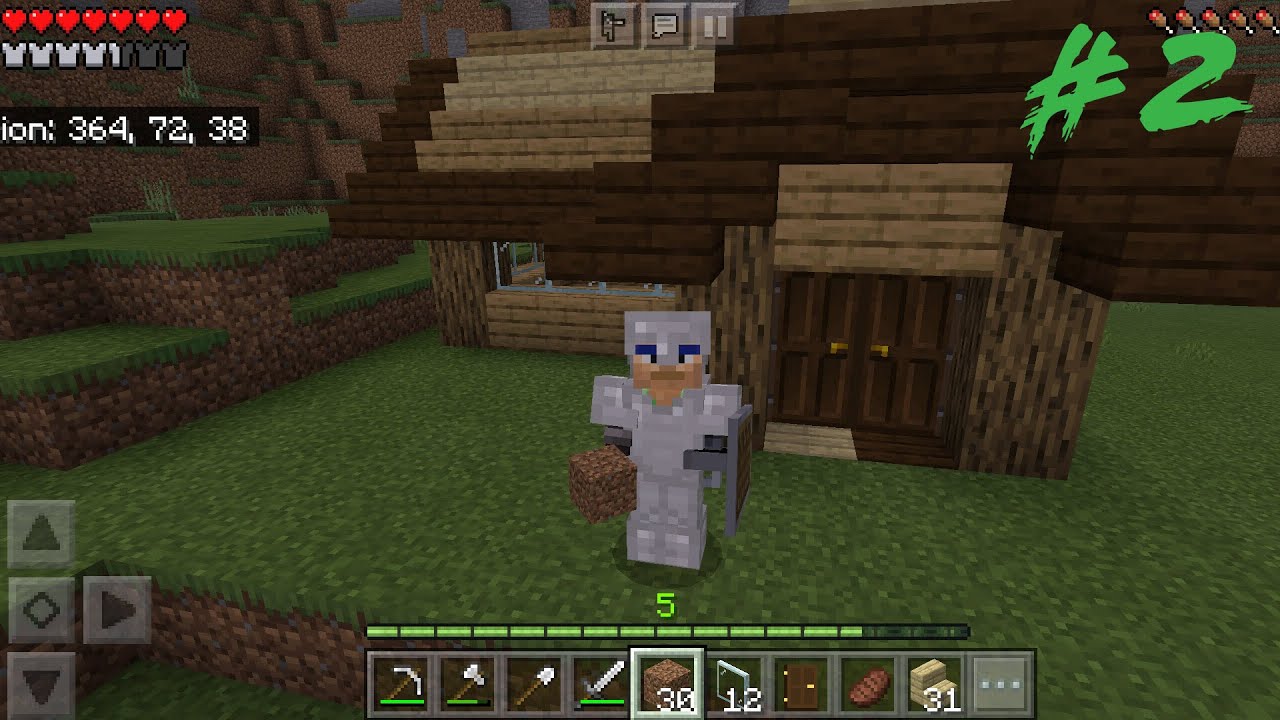 Minecraft episode #2|| Building a starter base. - YouTube