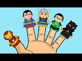 Superheroes Finger Family Songs Collection Ironman Superman Batman Thor Hulk Face Painting