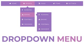 How to create the Dropdown Menu using HTML CSS and JS || Dropdown Navigation Bar Tutorial