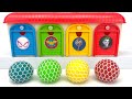 Oddly Satisfying ASMR Garage | How to Make  Rainbow Magic Beads with Stress Balls Gliter CuttingASMR