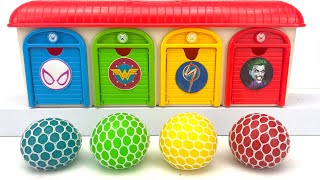 Oddly Satisfying ASMR Garage | How to Make  Rainbow Magic Beads with Stress Balls Gliter CuttingASMR