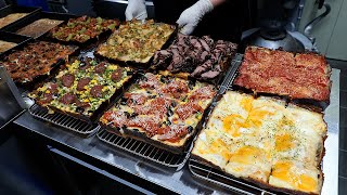 korean style detroit pizza / korean street food