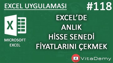 Anlık Hisse Senedi Fiyatlarını Excel