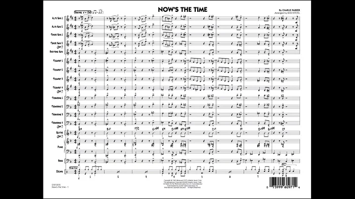 Now's the Time by Charlie Parker/arranged by Rick ...
